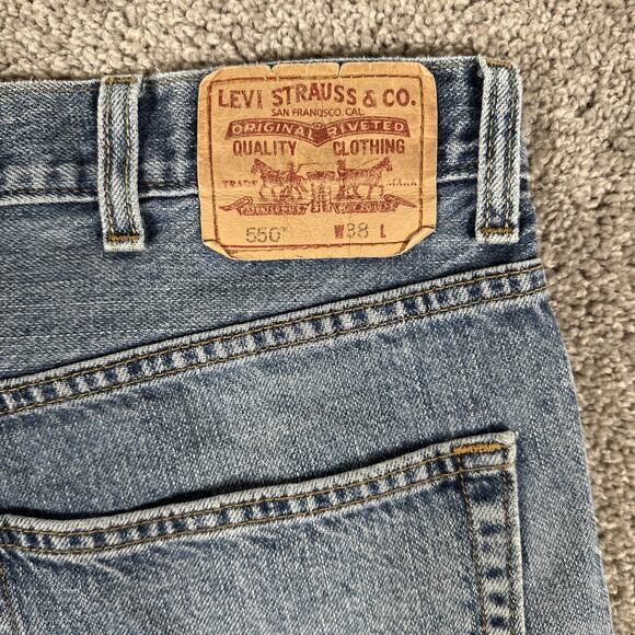 Levis 550 Shorts Men’s 38 Blue Denim Jorts 10” Relaxed Fit Baggy Skater Y2K - Picture 13 of 13